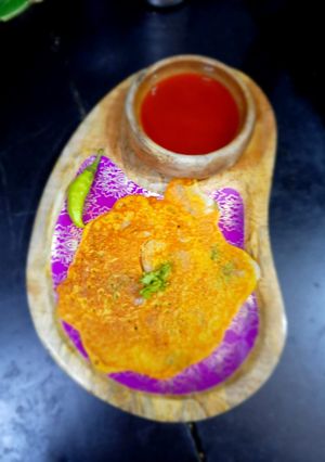 A picture of Chickpea flour pancake.