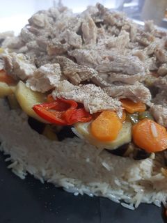 صورة لوصفة مقلوبة باذنجان 😋