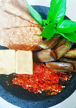 Foto resep Sambel kencur tempe tahu terong