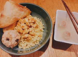 Foto resep Mie ayam rica-rica pangsit