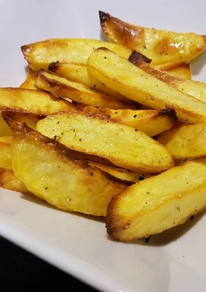 A picture of Home made oven chips!!!.