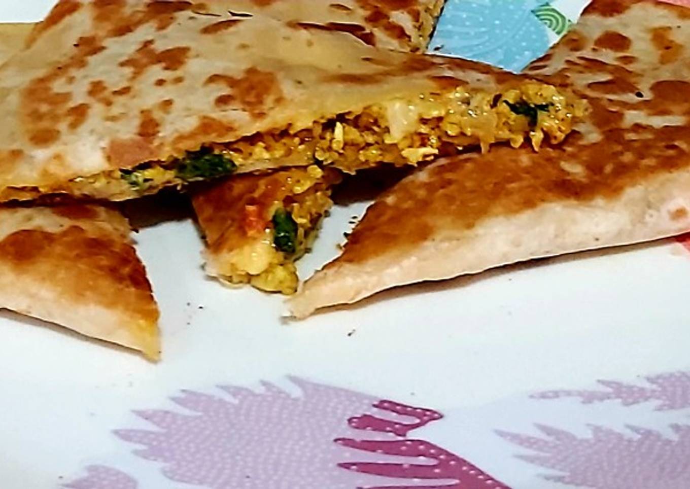 Bhurji cheese paratha