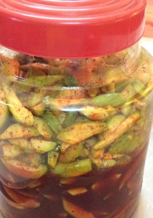 Hình của món Kim chi trái cóc Ba Tri.