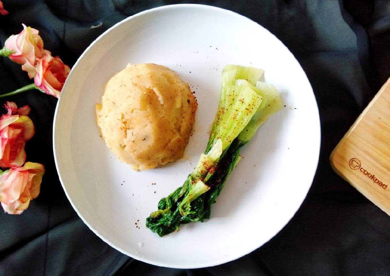 Sawi Cabe Garam & Mashed Potato