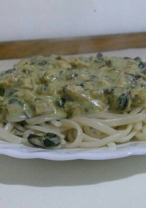 Una foto de Spaghetti con salsa Margarita de Choritos