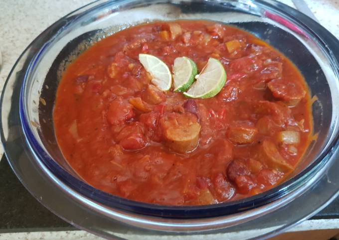 Steps to Prepare Super Quick Homemade My Hot Chilli Spicy Sausage &amp; Lime 😀