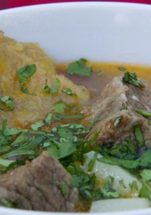 Una foto de Sopa de patacones