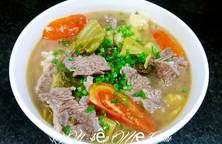 Canh dưa cải nấu nạm bò