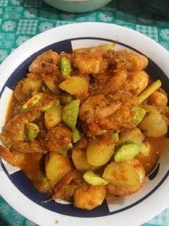 Foto resep Balado Udang Kentang