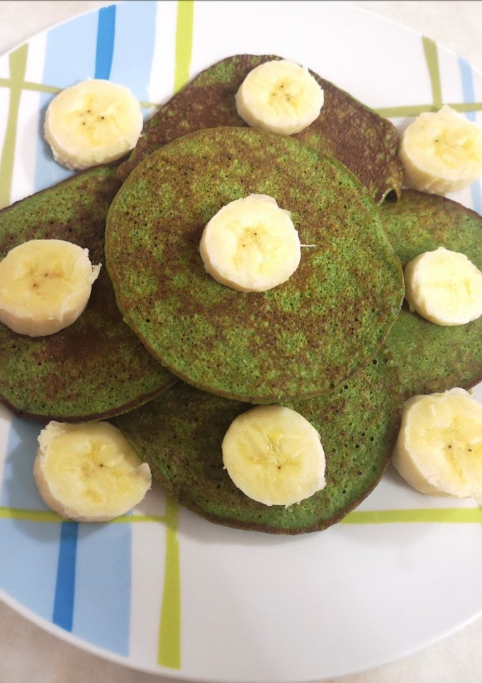 Una foto de Panqueques de espinacas