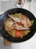 368. Paletillas de Conejo con judía verde y tomate