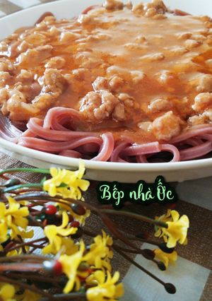 Hình của món 🍝Hủ Tiếu gạo lứt đỏ spaghetti 🍝.
