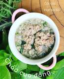 Cháo cua đồng cải cúc hạt bobo