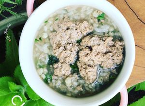 Hình của món Cháo cua đồng cải cúc hạt bobo.