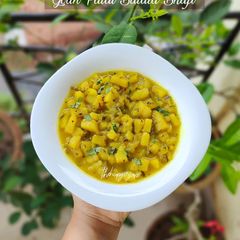 A picture of Goan Patal Batata Bhaji.