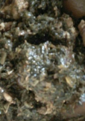 A picture of Afang soup.