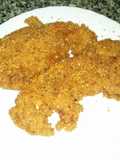 Filetes de pechuga de pavo rebozados con harina de kikos