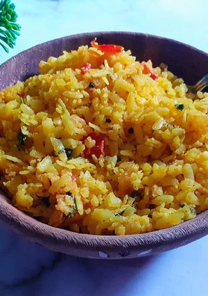 A picture of Kanda poha.