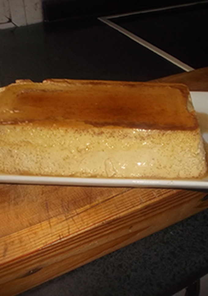 Una foto de Flan de nata