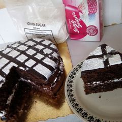 A picture of Chocolate coconut cake #coastal coconut dish challenge.