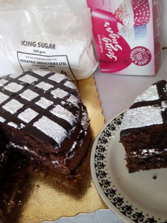 A picture of Chocolate coconut cake #coastal coconut dish challenge.