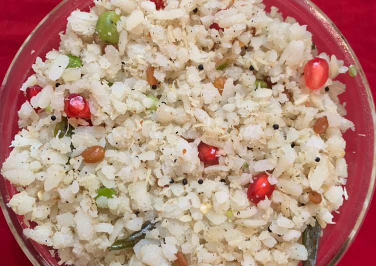 Coconut poha with a twist