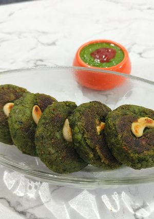 A picture of All time favourite - Cheese stuffed Hara bhara Kebab.