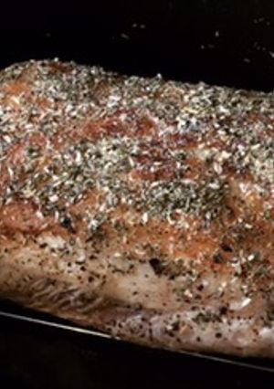 A picture of Herbed pork loin.