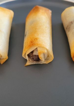 Une photo de Nems banane chocolat