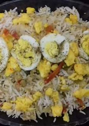 A picture of Vegetable Egg Fried Rice #CookpadApp.