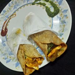 Tandoori Paneer wrap A picture of Tandoori Paneer wrap.