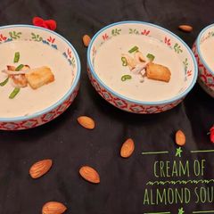 A picture of Cream of Almond soup.