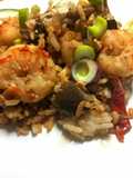 Arroz Frito con Langostinos al Estilo Tailandés