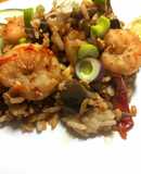 Arroz Frito con Langostinos al Estilo Tailandés