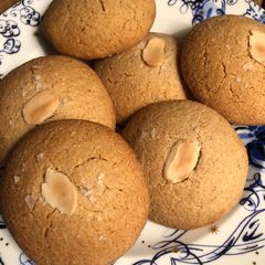 A picture of Chewy orange and tahini cookies - vegan.