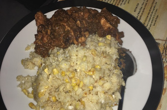 Resep Nasi goreng jagung dan sate ayam sauce mete ala irfani Istimewa