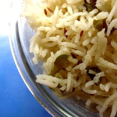 A picture of Microwave Capsicum Rice - Step by Step Recipe.