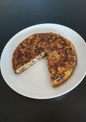 A picture of Mushroom omelette.