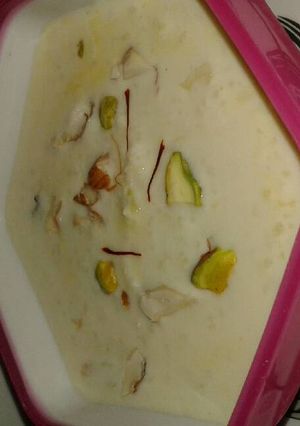 A picture of #rice sugar candy kheer.