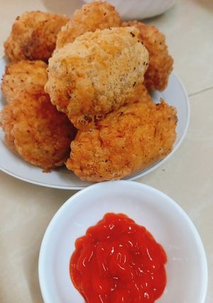 Hình của món Khoai môn bọc thịt chiên giòn.