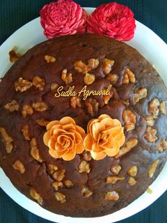 खजूर वॉलनट एगलेस केक (Khajoor walnut eggless cake recipe in Hind रेसिपी मुख्य फोटो