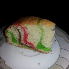 A picture of Rainbow cake.