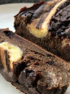Una foto de Budín de banana y algarroba, sano y súper rico!