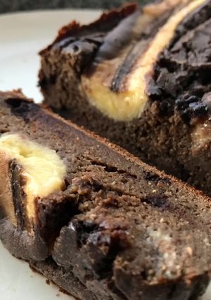 Una foto de Budín de banana y algarroba, sano y súper rico!