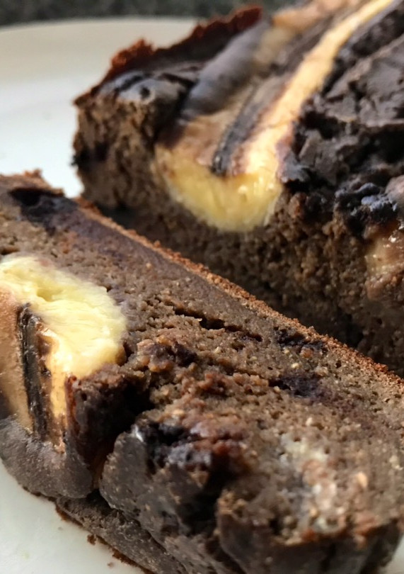 Una foto de Budín de banana y algarroba, sano y súper rico!