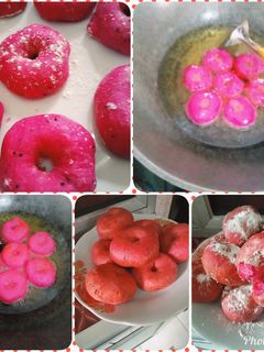 Foto resep Donat buah naga maizena