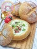 Baguette Mangkok dengan Sup kentang