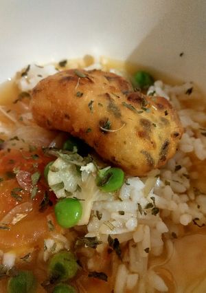 Foto resep Day. 97 Nasi dan Dori Kuah Kecap Berempah (9 month+)
