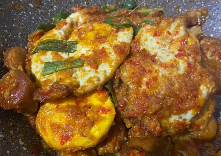 Resep Unik Sambel goreng telur sosis simple Sedap Nikmat