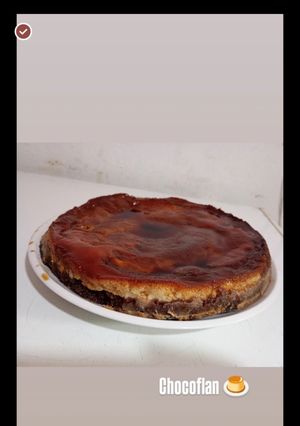 Una foto de Chocoflan
